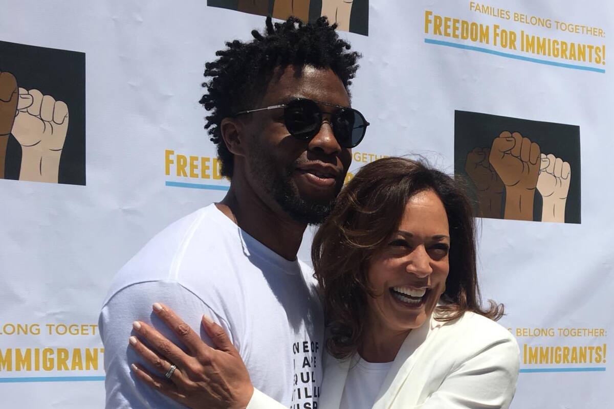 Resurge publicación donde el fallecido Chadwick Boseman apoyaba a Kamala Harris