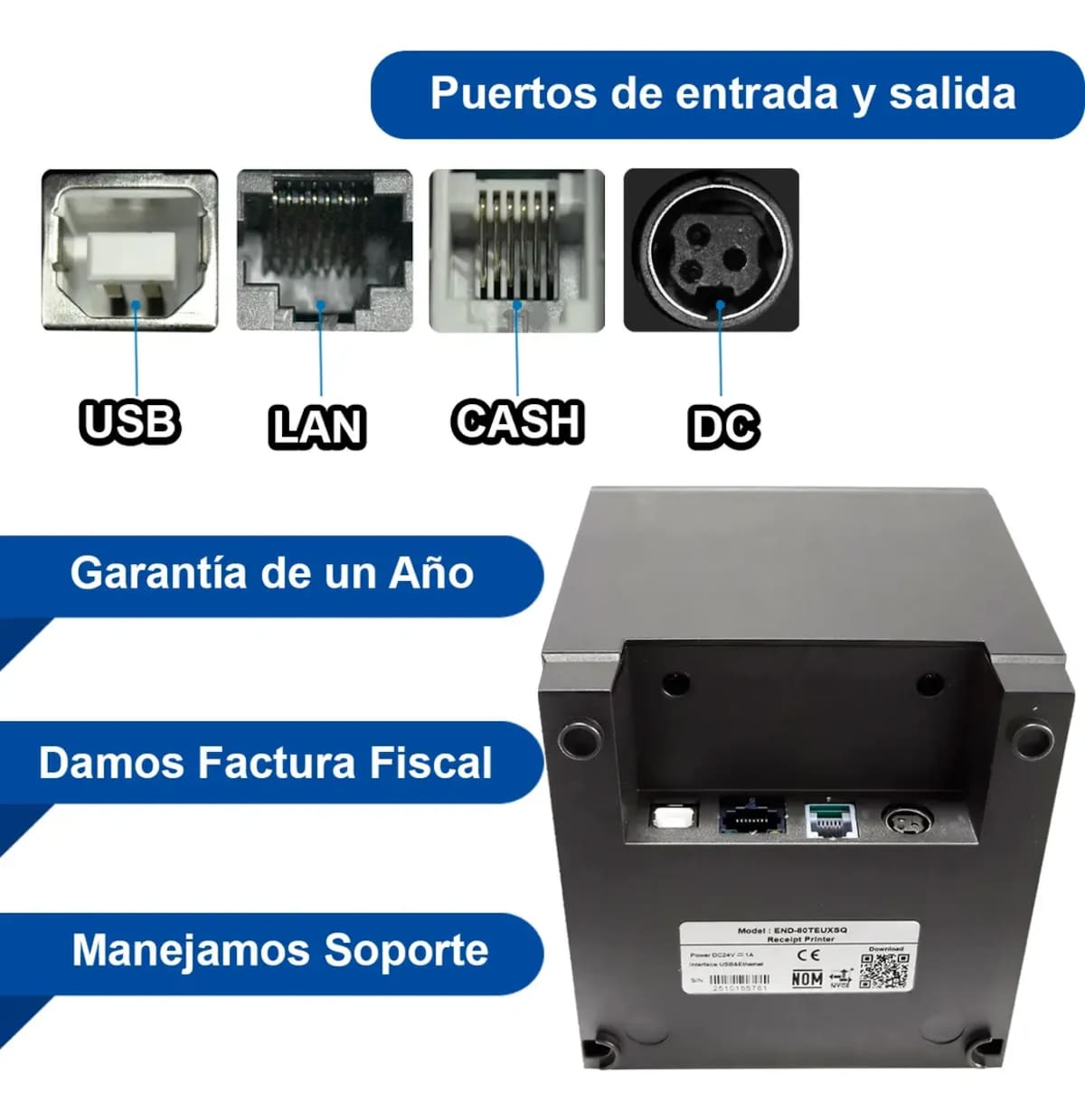 Impresora térmica de recibos y comandas | Mercado Libre