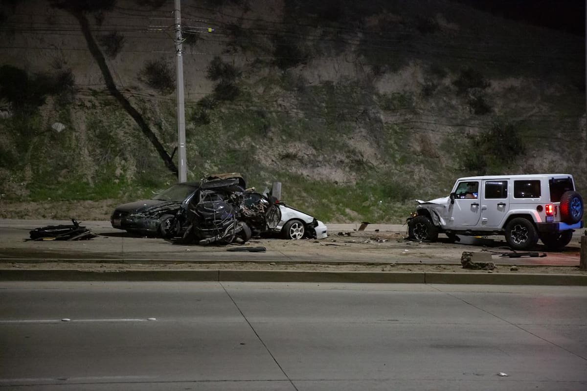 El conductor de un vehículo murió tras una carambola registrada a la altura de Santa Fe. Foto: Border Zoom