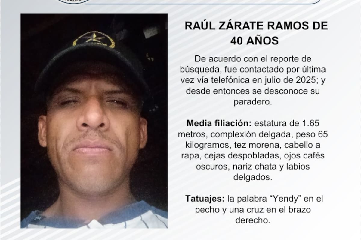 Se busca a Raúl Zárate Ramos, de 40 años de edad