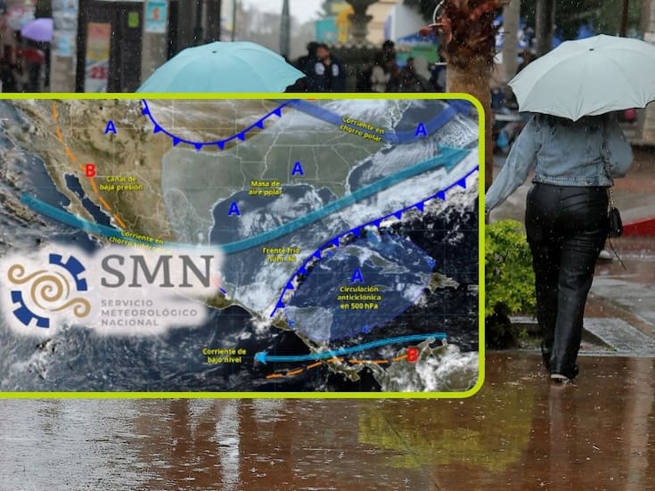 Frente frío 40 y su aire polar activarán lluvias de 50 a 75 mm el sábado y el domingo llegará otro frente con vientos de 70 km/h y frío de -5 °C