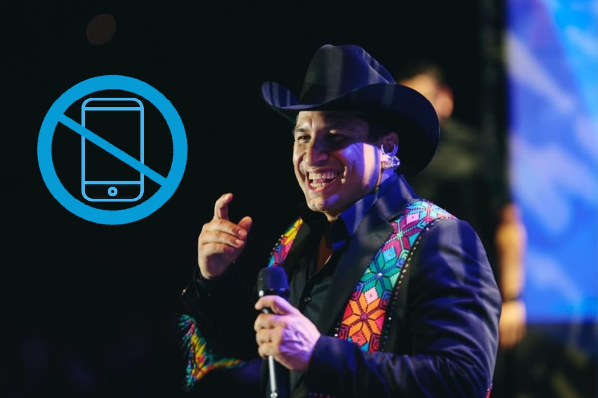 Julión Álvarez pide a fans dejar de lanzarle celulares: “No me los avienten porque los quiebro”