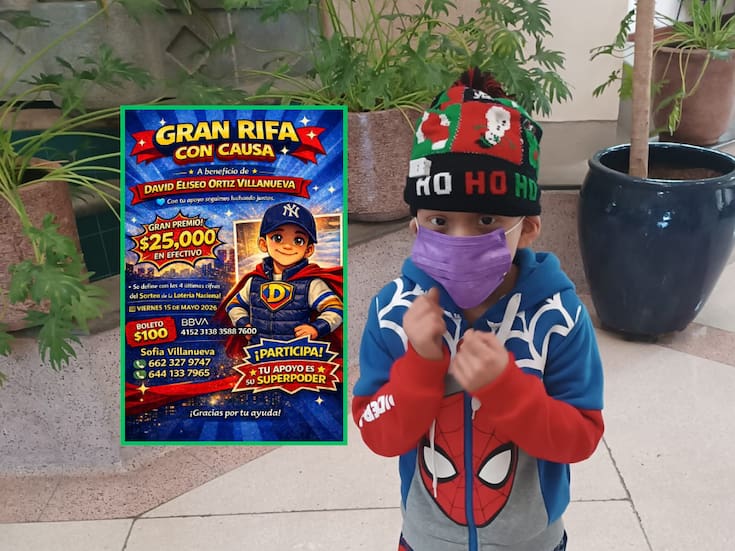 Piden apoyo para David Eliseo, niño de 6 años que enfrenta el cáncer; su familia realizará rifa para cubrir costos de tratamiento