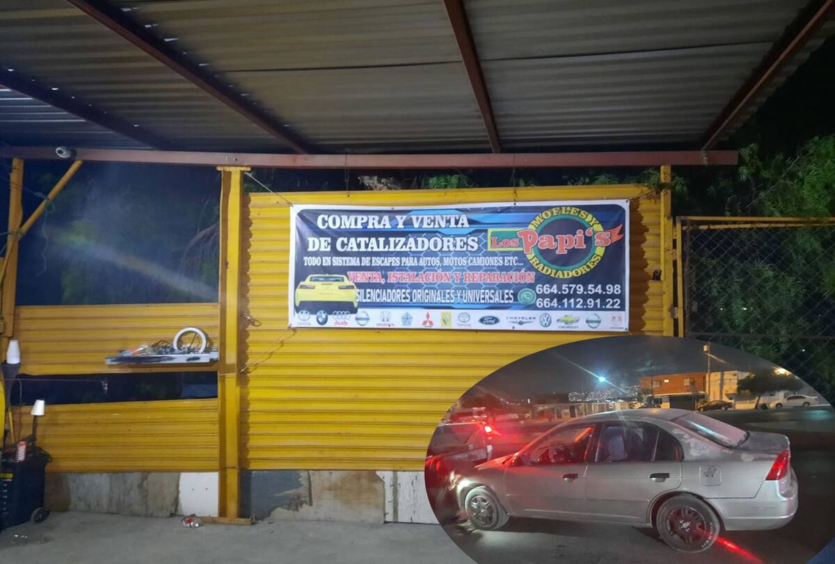 Cateo y recuperación de vehículo robado en taller de “Mofles y Radiadores Los Papis”, ubicado en la colonia El Pípila.