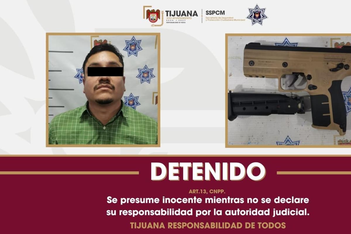 Aseguran a persona por amenazas con arma de utilería tras incidente de tránsito