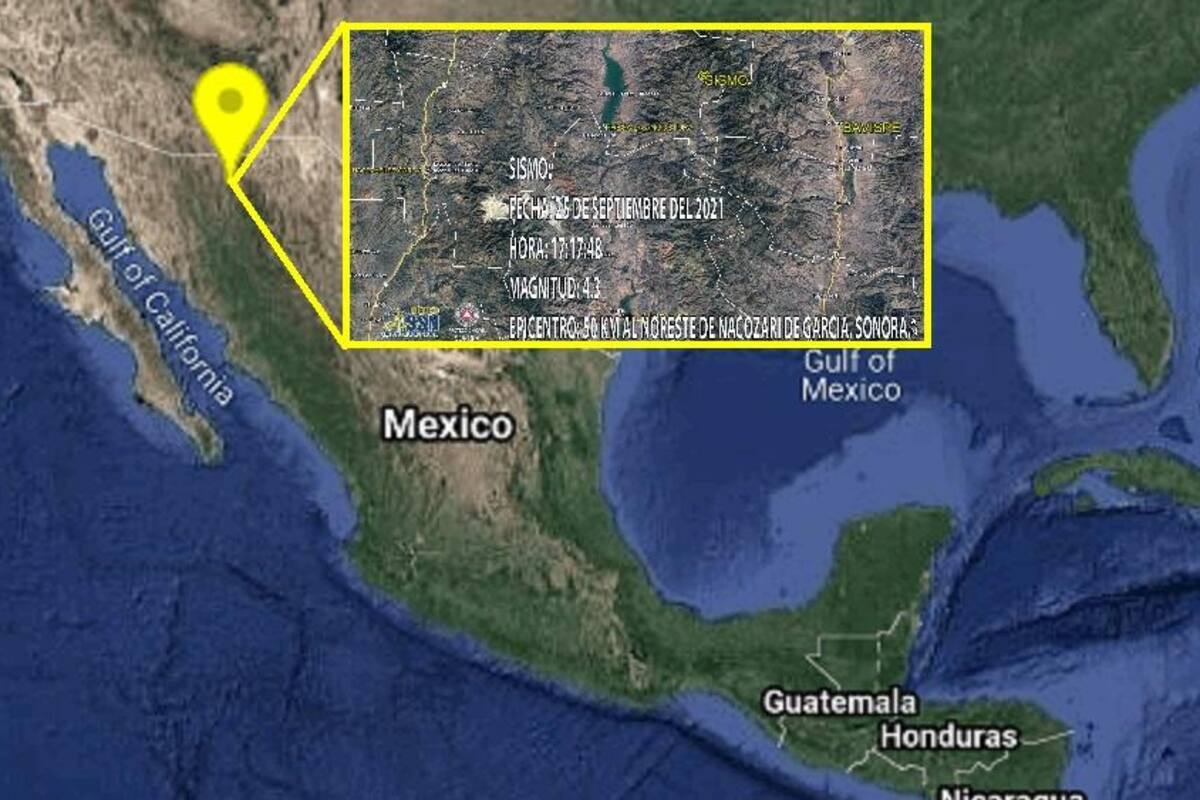 Nacozari registra sismo de 4.3 grados, confirma Protección Civil