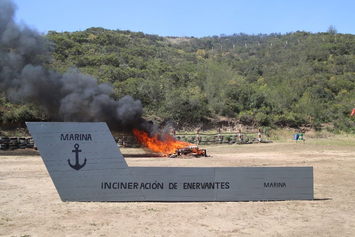 Incineran 300 paquetes de clorhidrato de cocaína en Ensenada