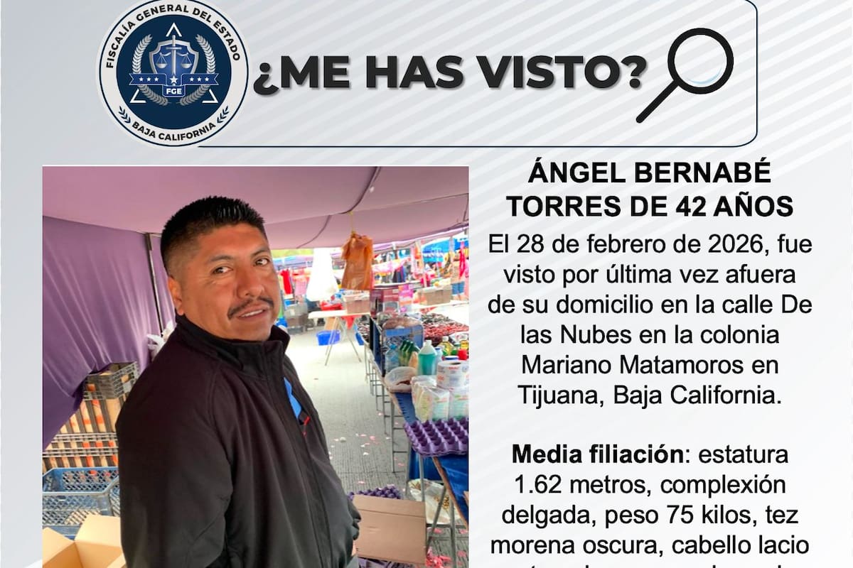 Se busca a Ángel Bernabé Torres de 42 años
