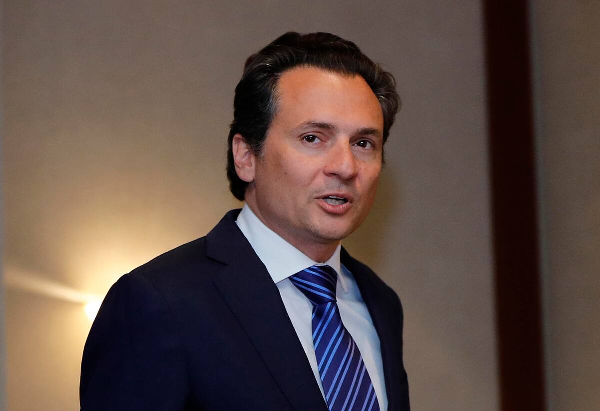 Fotografía de archivo de Emilio Lozoya, durante una conferencia de prensa en Ciudad de México (México). EFE/José Méndez