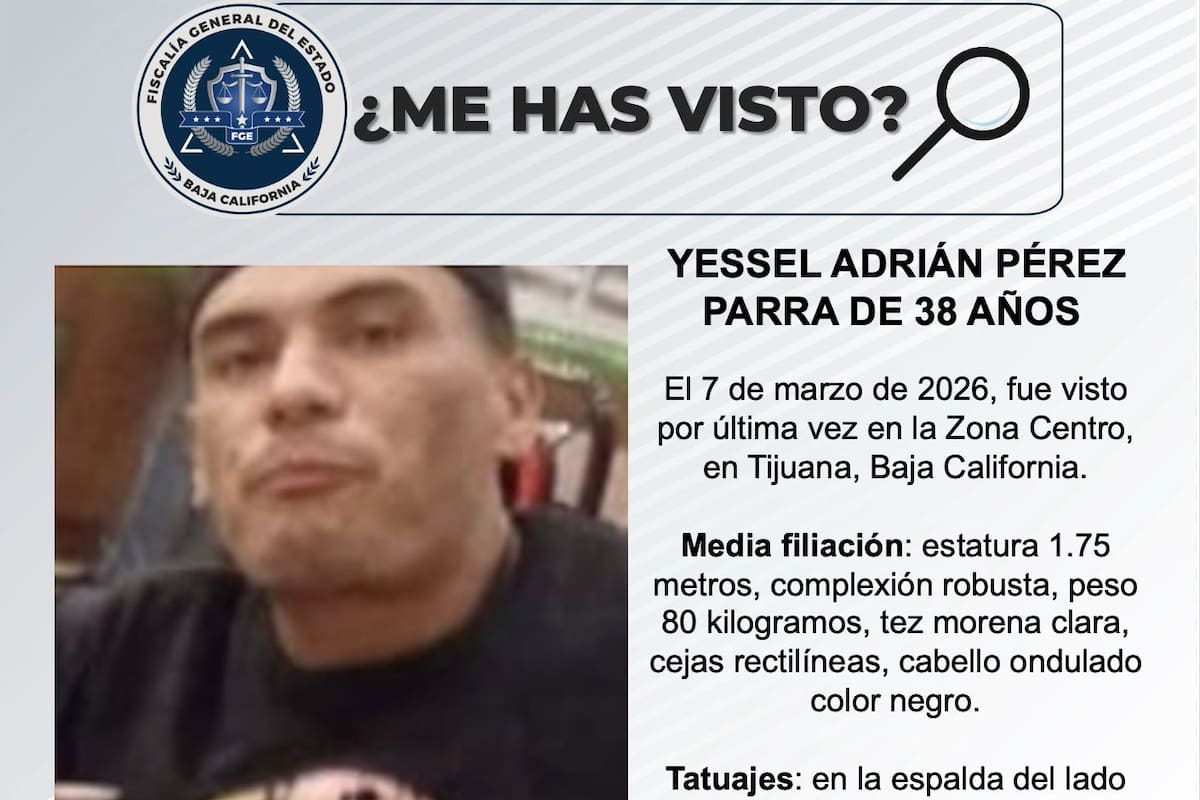 Se busca a Yessel Adrián Pérez Parra de 38 años