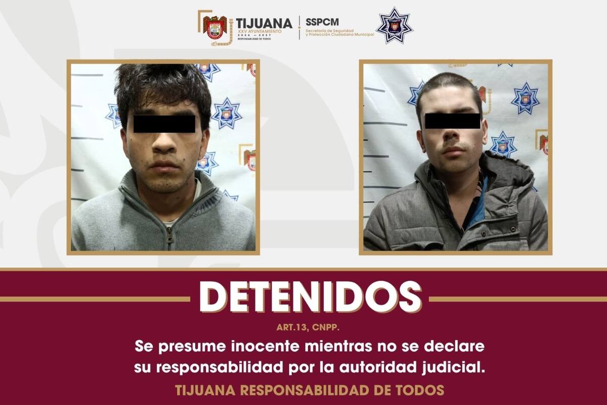 Detienen a dos jóvenes en Zona Río con armas de fuego tras persecución vehicular