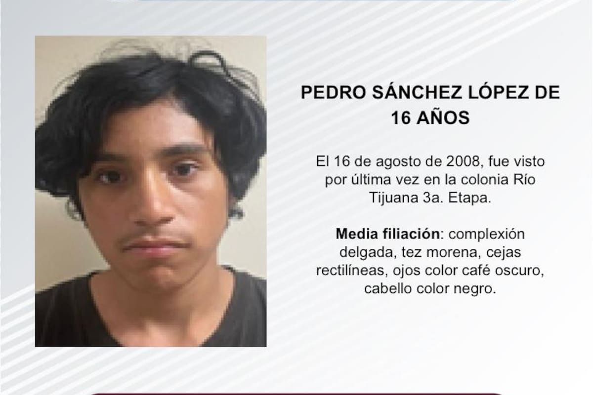 Se busca a Pedro Sánchez López de 16 años de edad