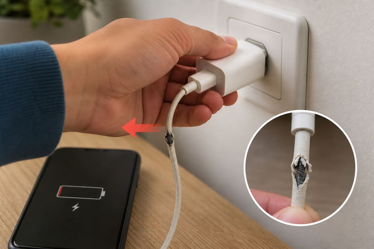 Expertos revelan por qué los cables de carga se rompen siempre en el mismo lugar y desmienten el mito sobre enrollarlos