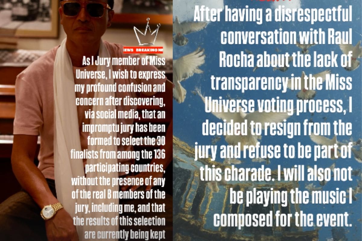 Omar Harfouch renuncia como jurado a Miss Universo 2025