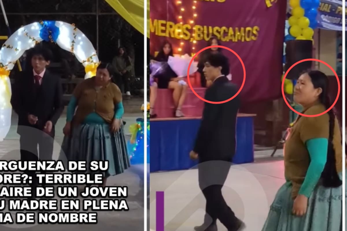 Su madre llegó con vestimenta tradicional y en sandalias: joven causa polémica al rechazarla durante su graduación