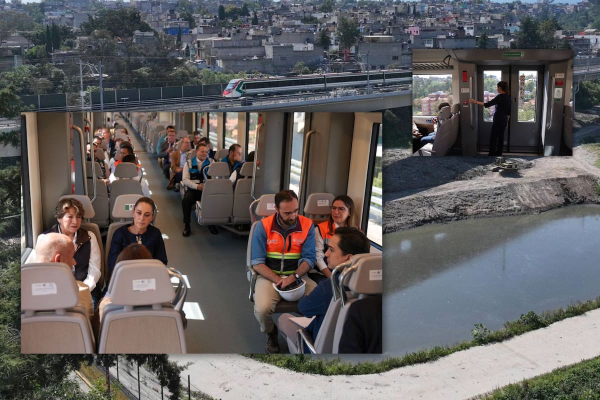 Claudia Sheinbaum recorre el Tren México-Toluca “El Insurgente”, iniciado en la época de Enrique Peña Nieto: estará listo en enero de 2026