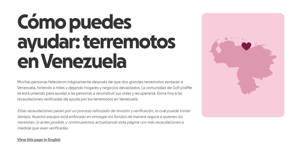 Asimismo Naciones Unidas reportó en un artículo de fecha 30 Abril 2026, que al menos 6,9 millones de venezolanos están viviendo en América Latina y el Caribe, principalmente en Colombia, Perú, Brasil, Chile y Ecuador. Foto: Capture GoFundMe.