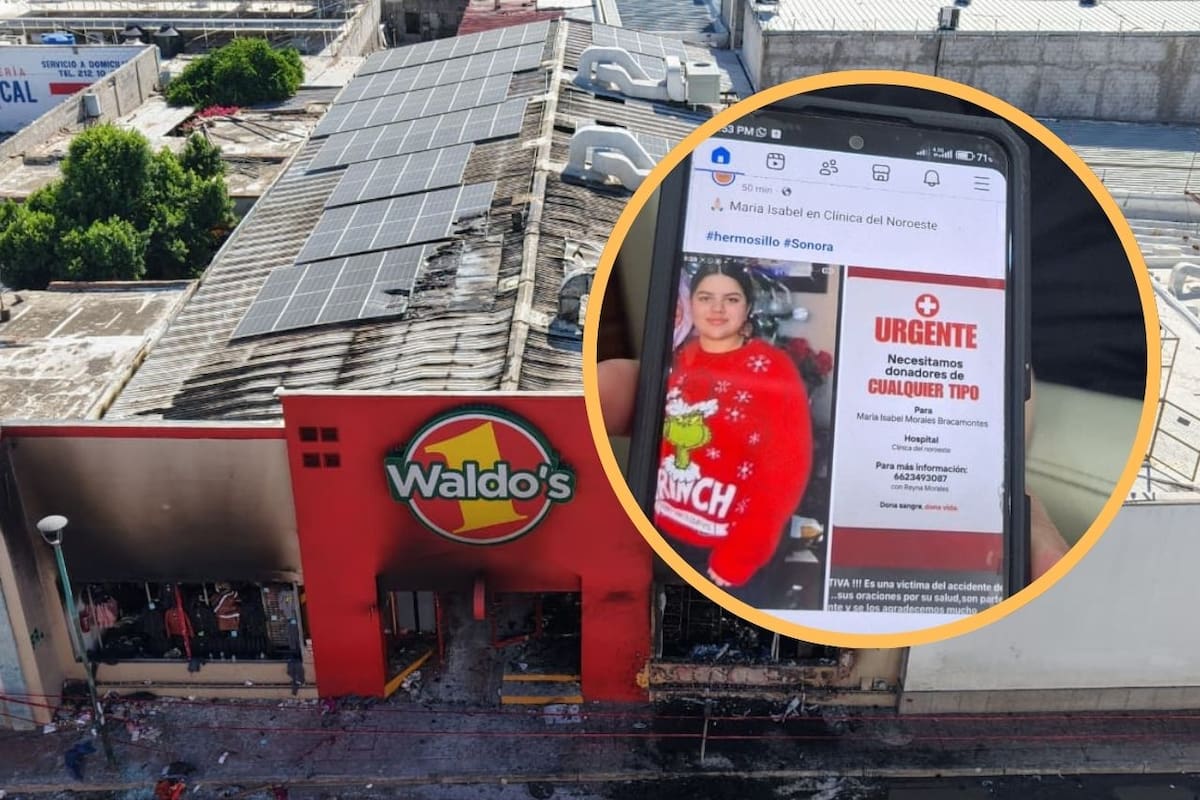 “No me cuelgues tía tengo mucho miedo, acaba de haber una explosión aquí y estoy toda quemada”, dijo María Isabel a su tía tras incendio en Waldo’s de Hermosillo