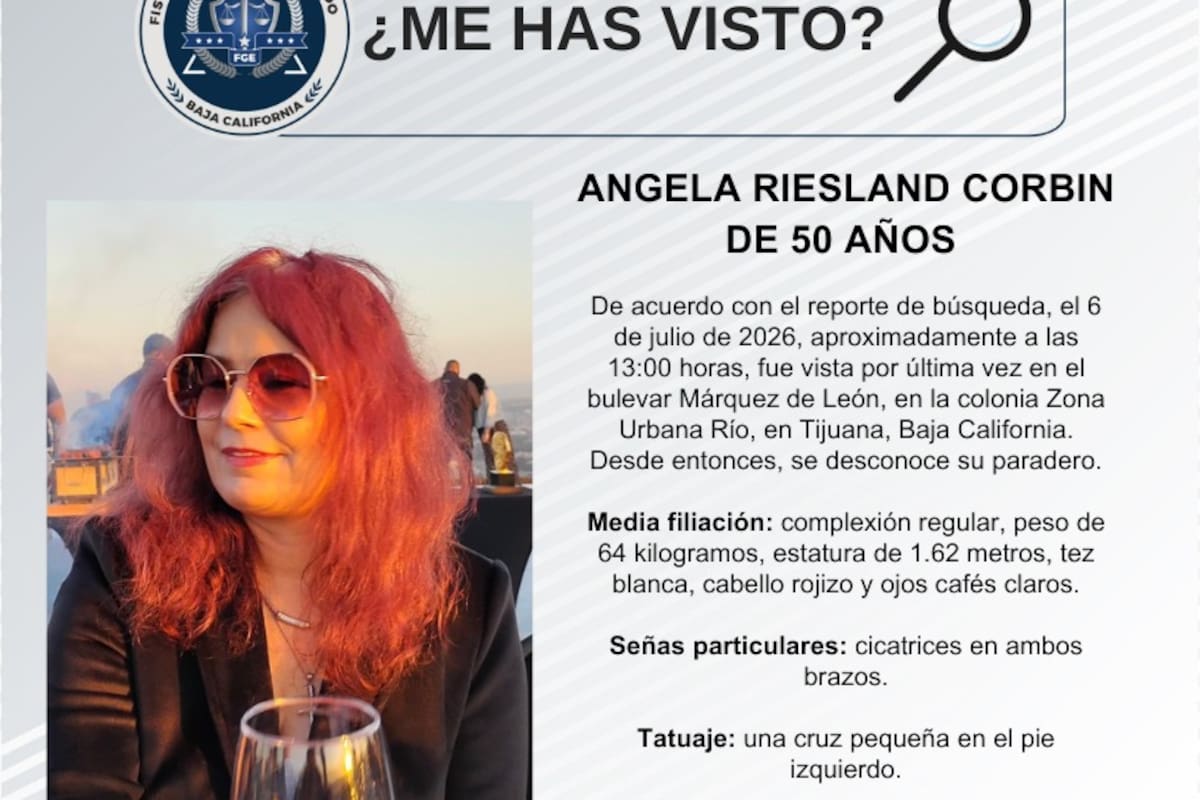 Se busca Angela Riesland Corbin de 50 años de edad