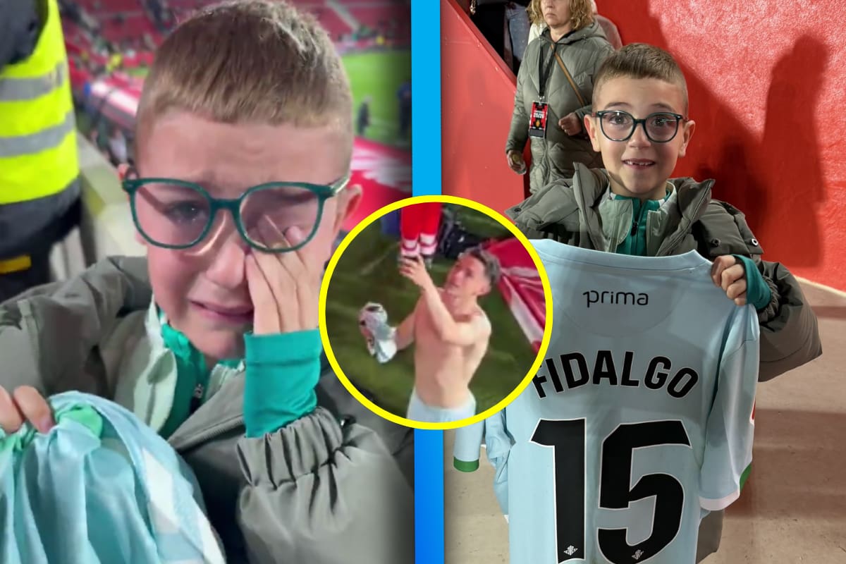 VIDEO: Álvaro Fidalgo hace que un niño español rompa en llanto luego de recibir su camiseta