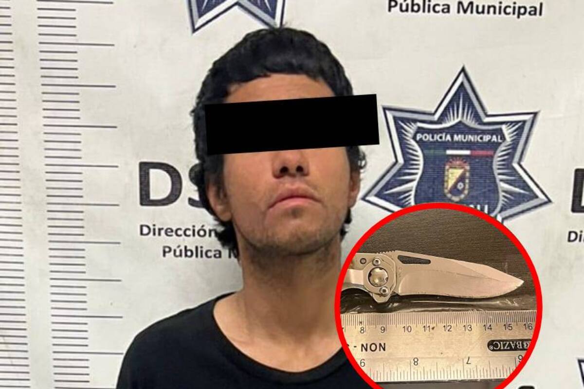 Arrestan a hombre con navaja y orden de aprehensión por allanamiento