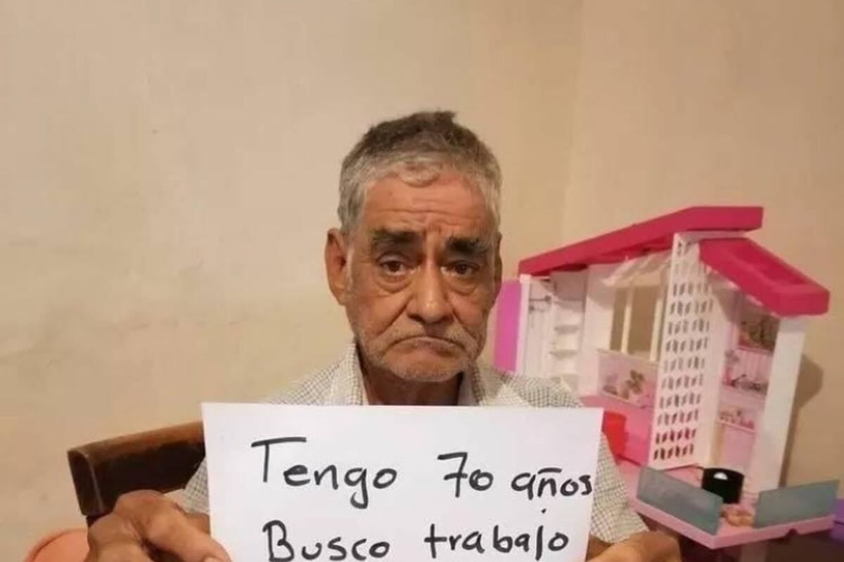 Abuelito busca trabajo a sus 70 años a través de redes sociales y se hace viral