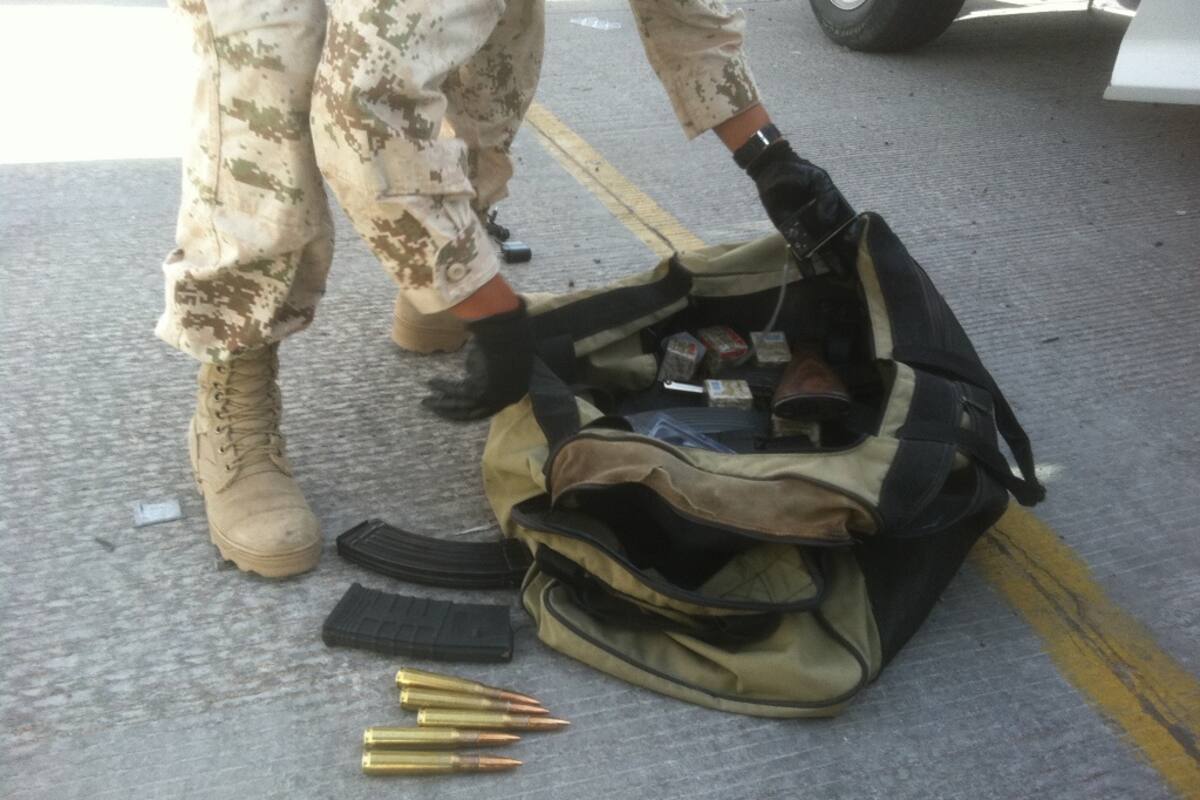 Aseguran fusil Barret y arsenal en Guaymas