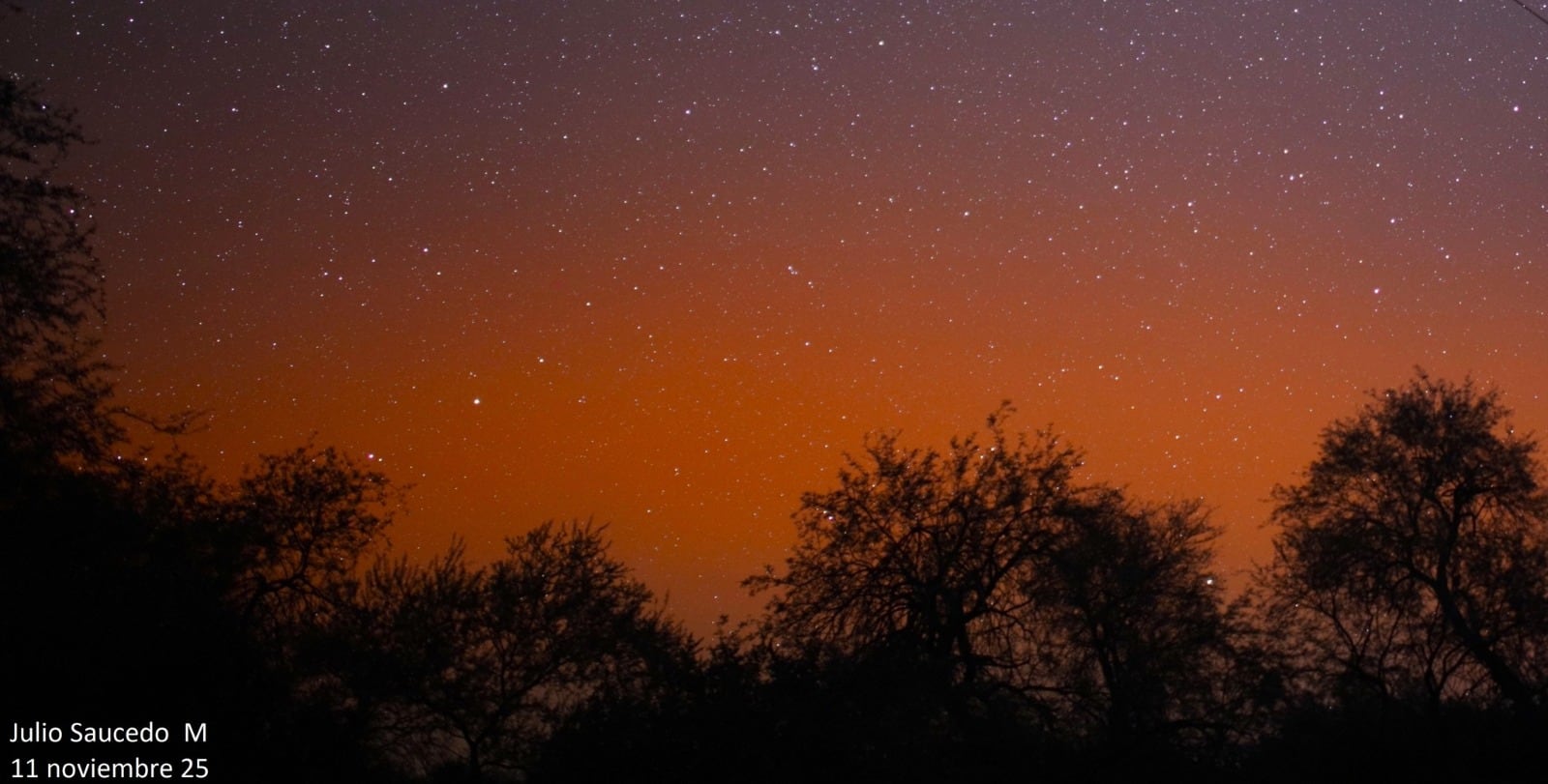 Así se vio la Aurora Boreal tras fuerte tormenta solar. Foto: Julio Saucedo