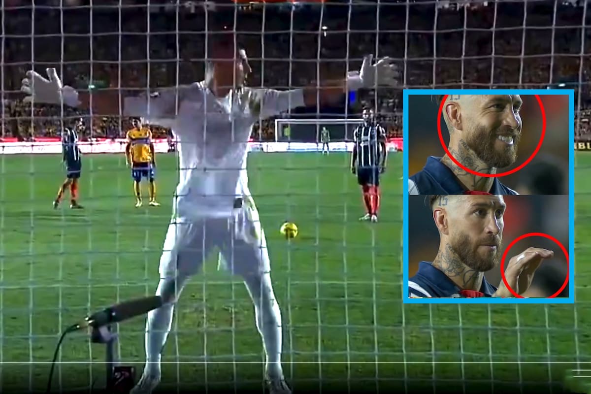 ¡Qué locura! Nahuel Guzmán intentó tapar de espaldas el penal a Sergio Ramos durante el Clásico Regio