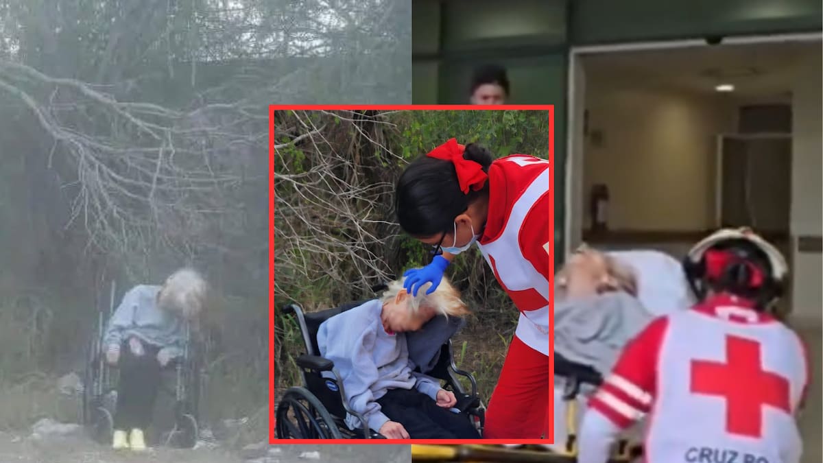 Abandonan a adulta mayor en silla de ruedas a orillas de una carretera en Matamoros, Tamaulipas