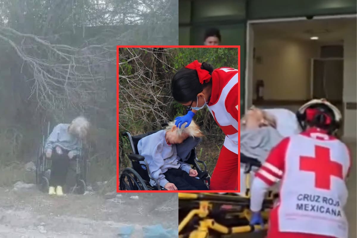 Abandonan a adulta mayor en silla de ruedas a orillas de una carretera en Matamoros, Tamaulipas