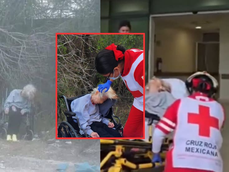 Abandonan a adulta mayor en silla de ruedas a orillas de una carretera en Matamoros, Tamaulipas