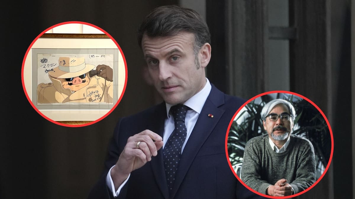 “Prefiero ser un cerdo que un fascista”: Hayao Miyazaki le regala a Emmanuel Macron un dibujo de Porco Rosso autografiado, ¿un gesto diplomático o una sutil crítica a su gobierno?