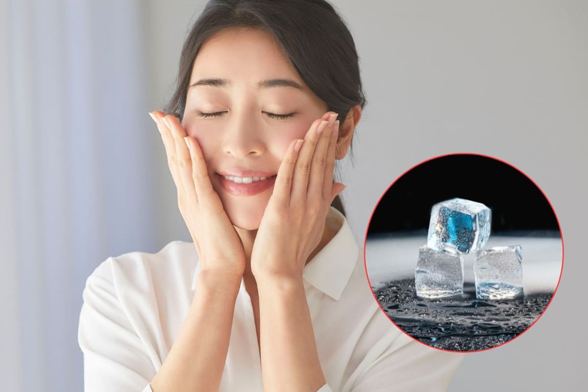 El hack del hielo antes del maquillaje para sellar poros y refrescar el rostro