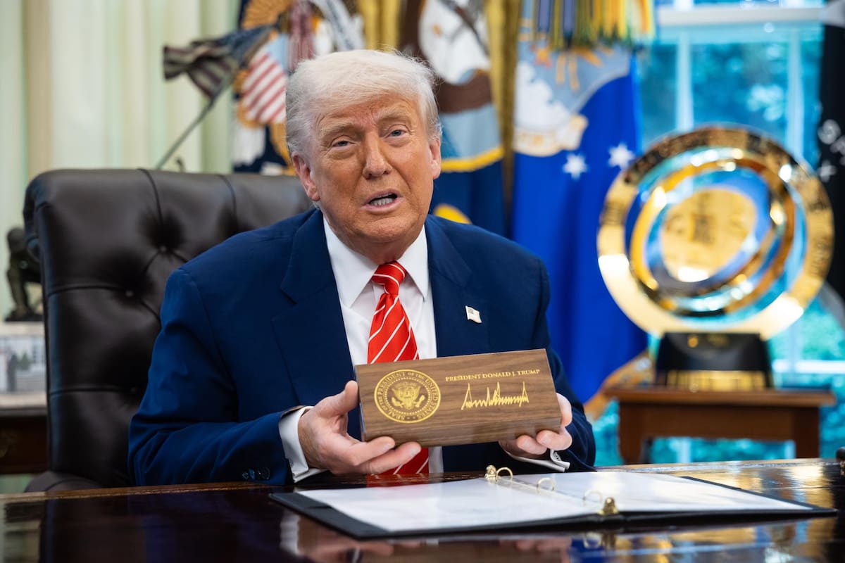 US President Donald Trump and Elon Musk attend a press conference in the Oval Office at the White House in Washington, DC, USA, 30 May 2025. EFE/EPA/FRANCIS CHUNG / POOL