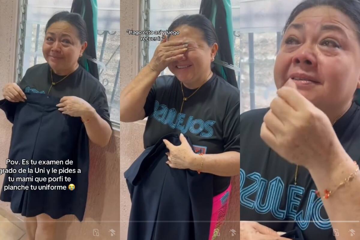 Mamá llora al plancharle la ropa a su hija universitaria por recordar cuando la llevaba al kinder | VIRAL