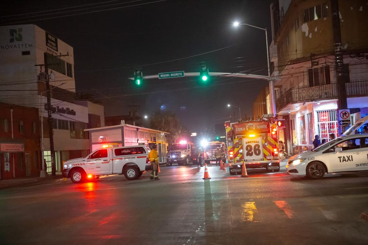 El percance ocurrió en la Zona Centro de Tijuana. Foto: Border Zoom