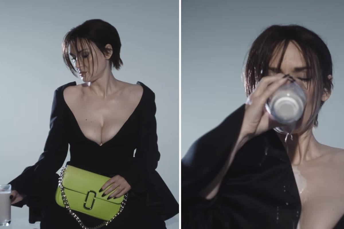 Winona Ryder se "baña" en leche y causa controversia en redes