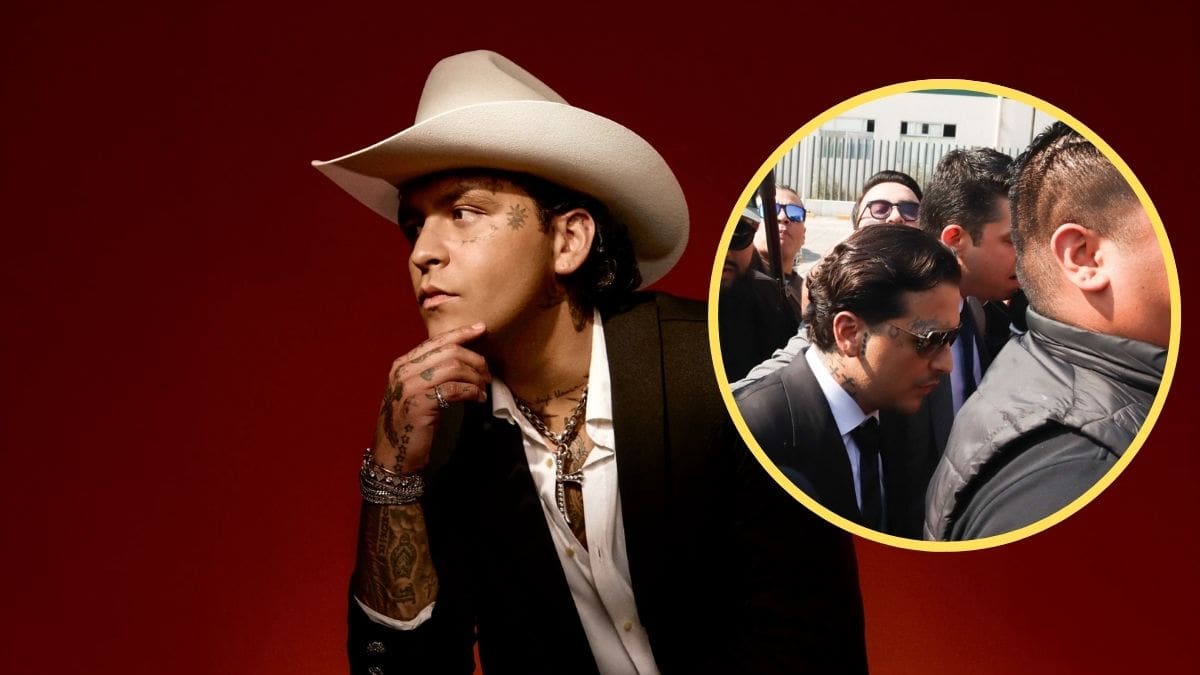 Christian Nodal llega al Reclusorio Oriente para su audiencia por la demanda de Universal Music
