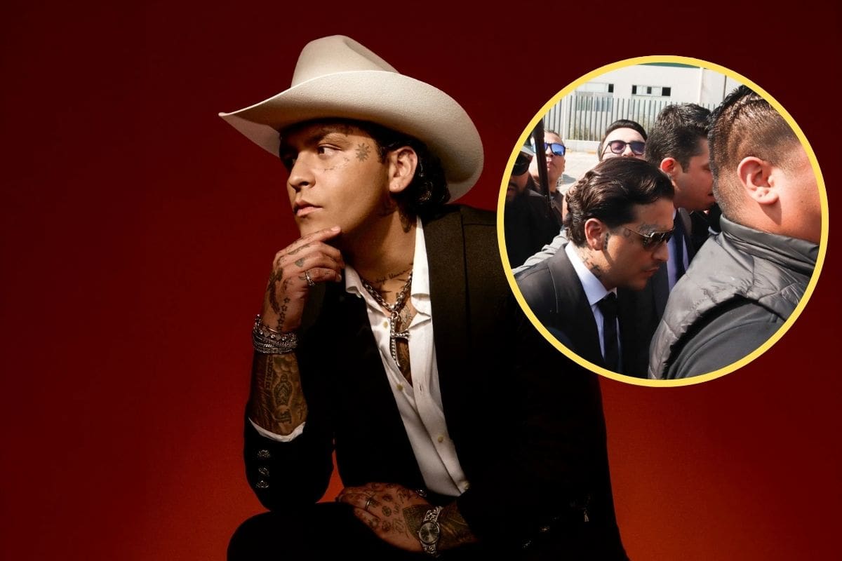 Christian Nodal llega al Reclusorio Oriente para su audiencia por la demanda de Universal Music