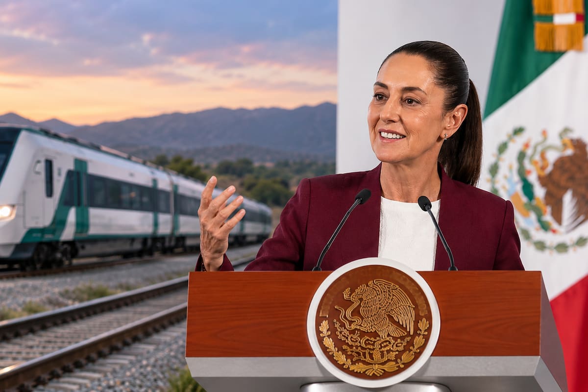 México construirá 2,400 km de trenes de pasajeros en el sexenio con inversión de 750 mil mdp: Sheinbaum