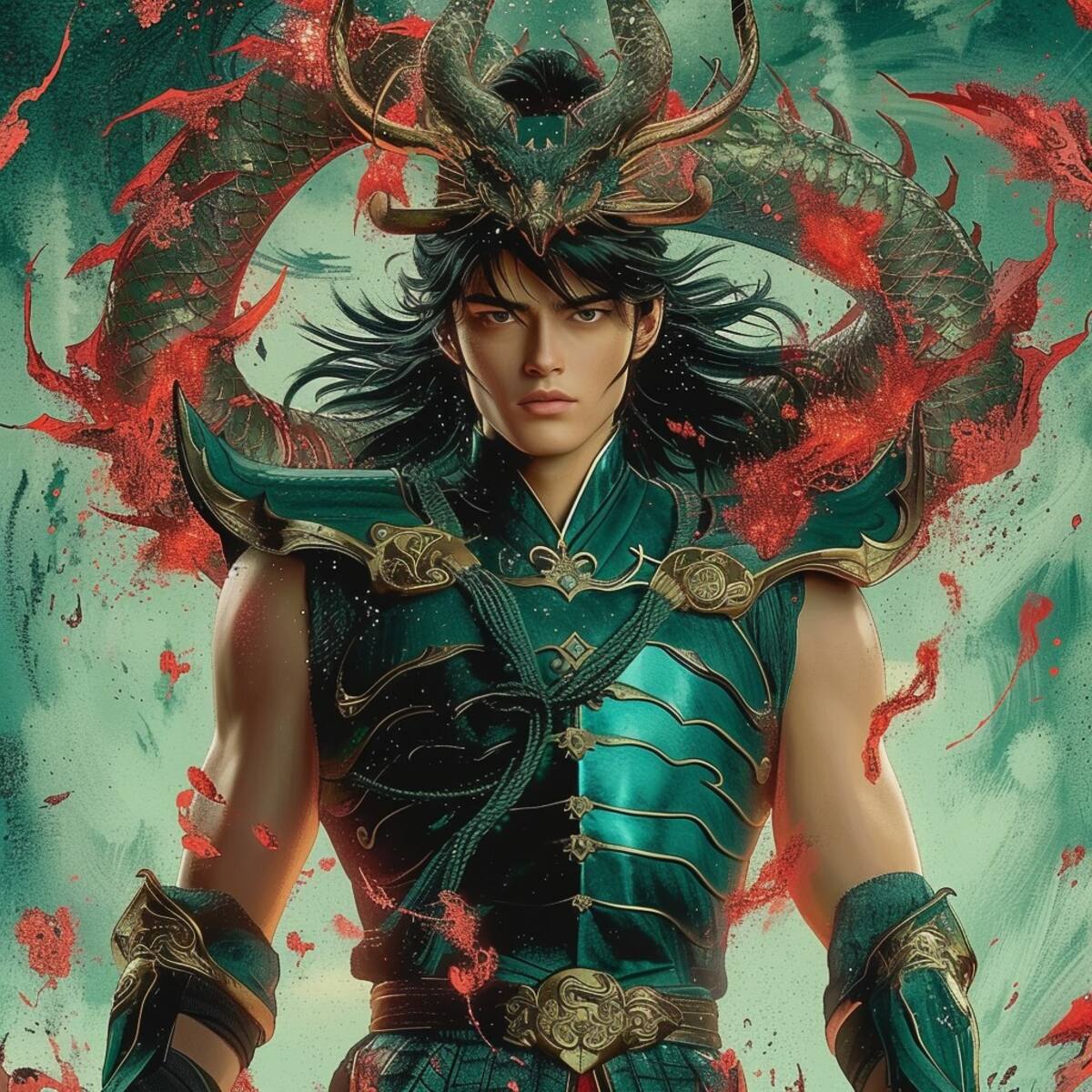 Descubre la dualidad de Shiryū con y sin armadura en las interpretaciones generadas por la IA, mostrando su disposición a despojarse de ella para alcanzar su máximo potencial.