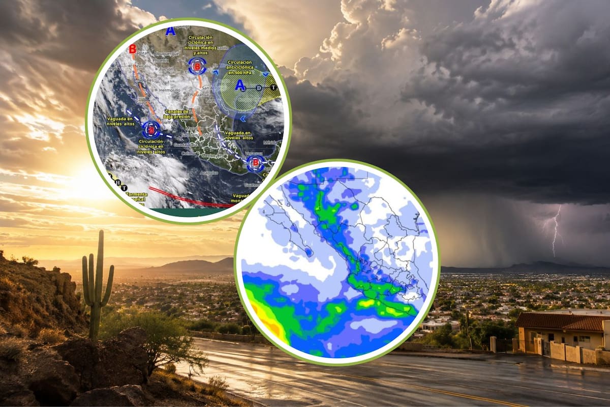 Se vienen tormentas muy fuertes: El monzón mexicano provocará granizo y posibles inundaciones mientras inicia una onda de calor de 45 °C