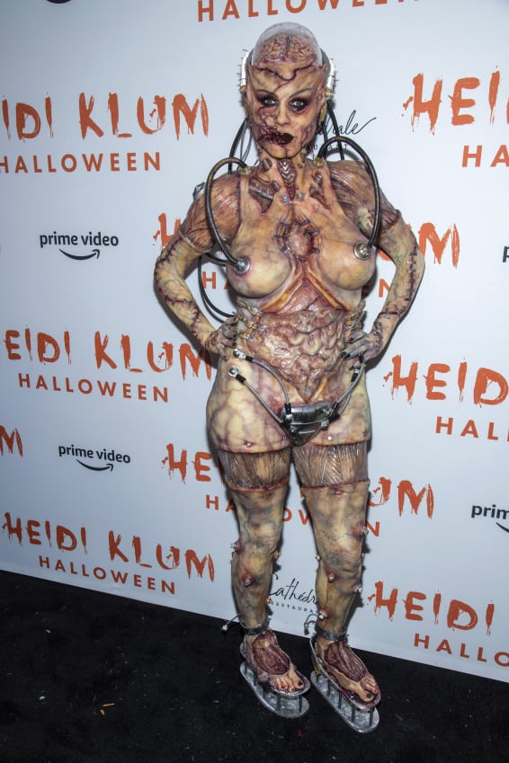 Heidi Klum con su disfraz para la fiesta de Halloween de 2019 Charles Sykes/Invision/AP