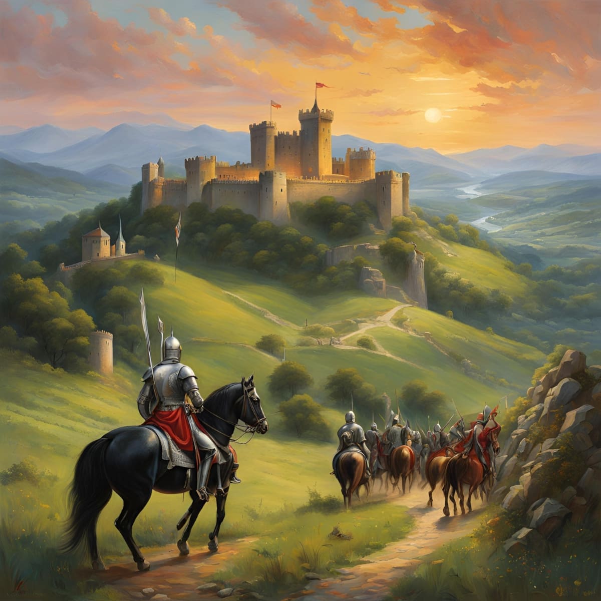 Imagen creada con IA representando reinos de la antigua españa.