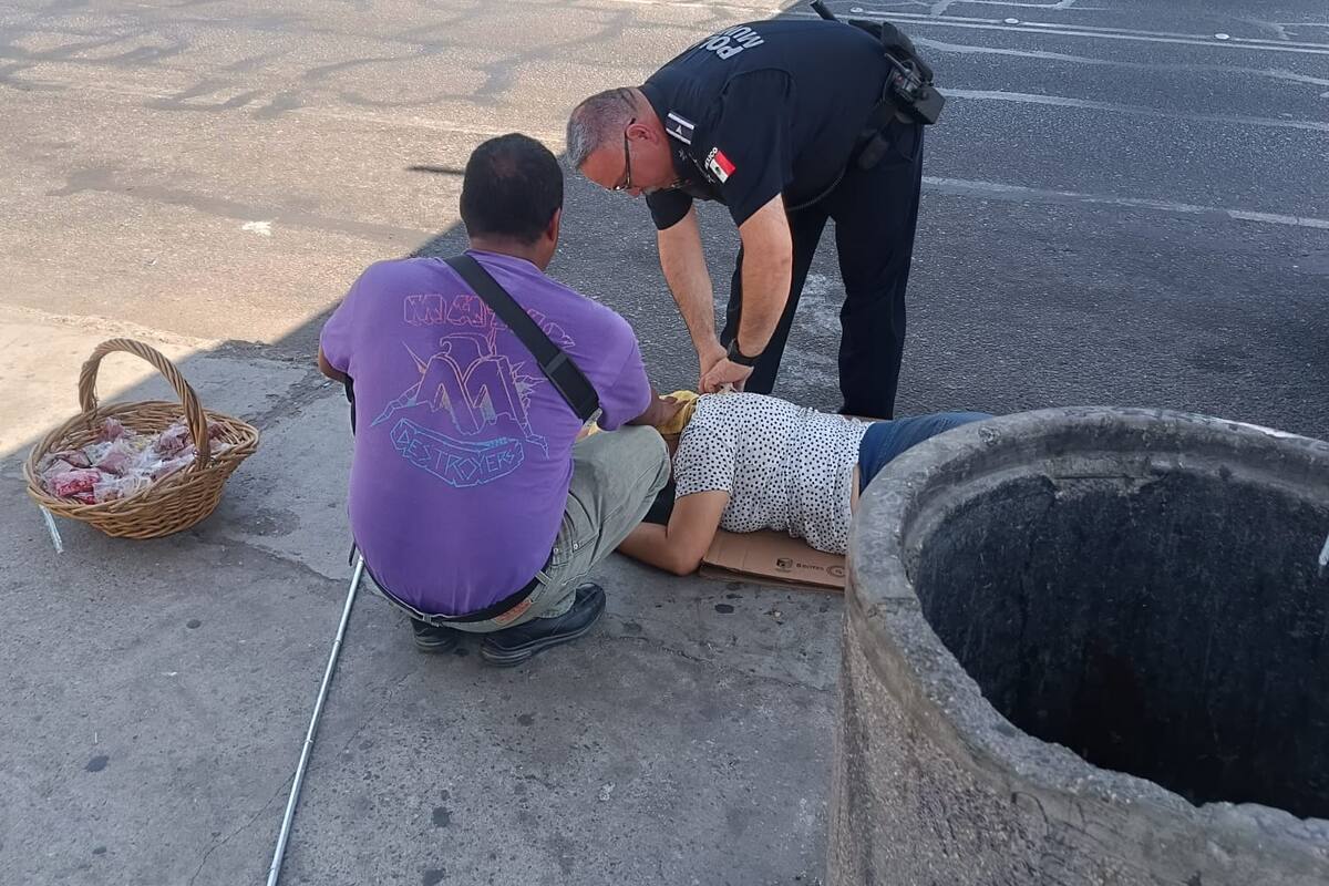 Persona quedó inconsciente en vía pública