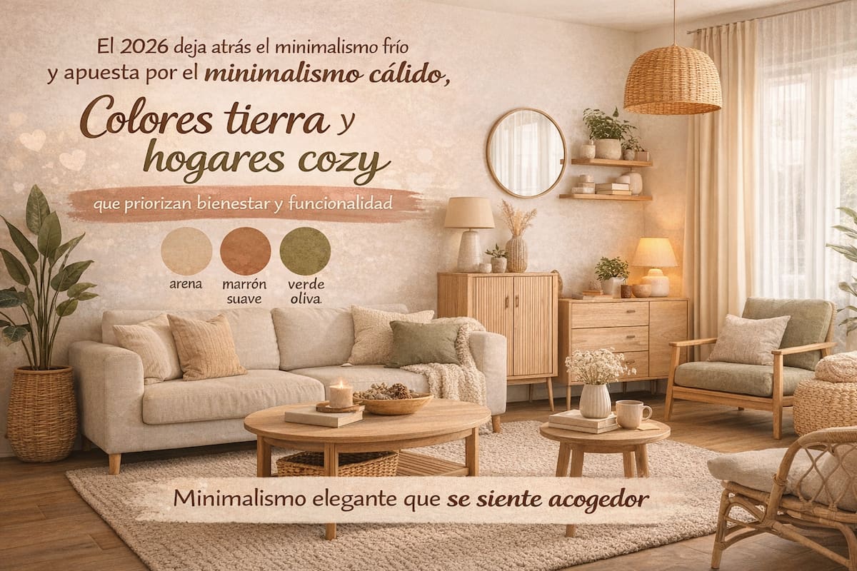 Texturas naturales, plantas y colores neutros ayudan a transformar espacios pequeños en ambientes cozy sin necesidad de grandes remodelaciones.