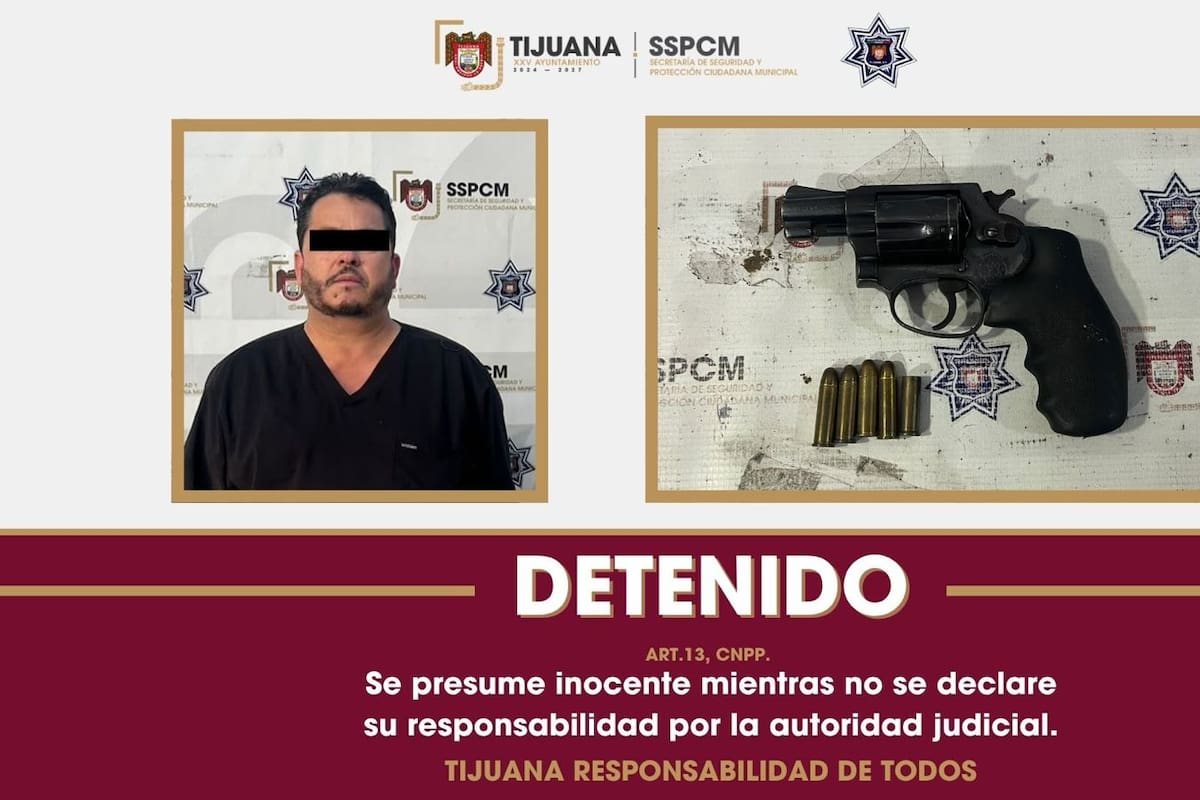 Detienen a hombre tras presunto disparo en negocio de fraccionamiento Alcalá en Tijuana