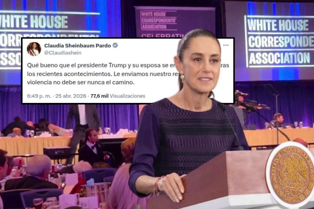 Claudia Sheinbaum se pronuncia tras atentado contra Donald Trump en Cena de Corresponsales