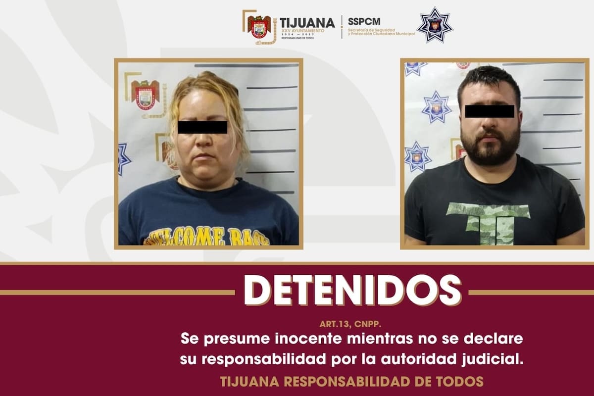 Detiene Policía Municipal de Tijuana a dos personas que intentaban cruzar de manera ilegal a un hombre hacia Estados Unidos